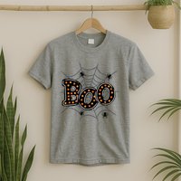 Halloween Boo Spider Web Spooky Season T-Shirt
