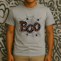 Halloween Boo Spider Web Spooky Season T-Shirt