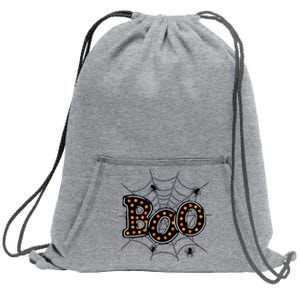 Halloween Boo Spider Web Spooky Season Sweatshirt Cinch Pack Bag