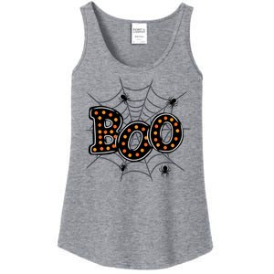 Halloween Boo Spider Web Spooky Season Ladies Essential Tank