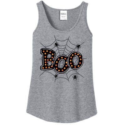 Halloween Boo Spider Web Spooky Season Ladies Essential Tank