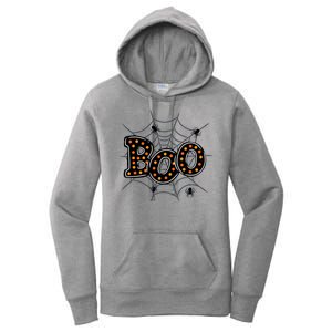 Halloween Boo Spider Web Spooky Season Women's Pullover Hoodie