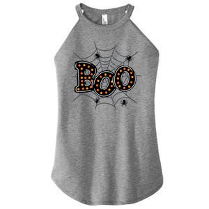 Halloween Boo Spider Web Spooky Season Women's Perfect Tri Rocker Tank