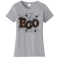 Halloween Boo Spider Web Spooky Season Women's T-Shirt