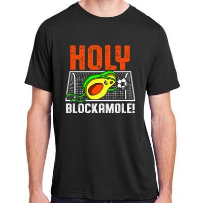 Holy Blockamole Soccer Blocker Funny Avocado Goalie Gift Adult ChromaSoft Performance T-Shirt