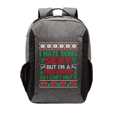 Hate Being Sexy Firefighter Christmas Ugly Sweater Gift Vector Backpack