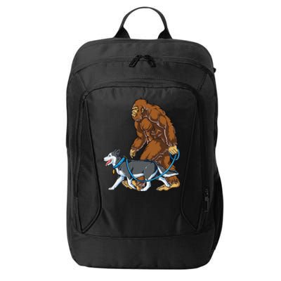 Husky Bigfoot Siberian Dog Walker Sasquatch Walking Lovers City Backpack