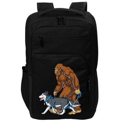 Husky Bigfoot Siberian Dog Walker Sasquatch Walking Lovers Impact Tech Backpack