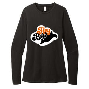 Hey Boo Spooky Halloween Funny Gift Womens CVC Long Sleeve Shirt