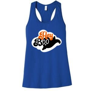 Hey Boo Spooky Halloween Funny Gift Women's Racerback Tank