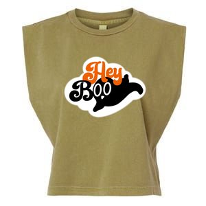 Hey Boo Spooky Halloween Funny Gift Garment-Dyed Women's Muscle Tee