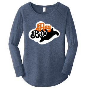 Hey Boo Spooky Halloween Funny Gift Women's Perfect Tri Tunic Long Sleeve Shirt