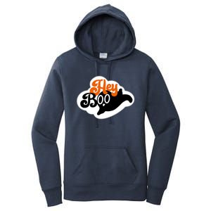 Hey Boo Spooky Halloween Funny Gift Women's Pullover Hoodie