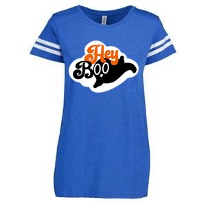 Hey Boo Spooky Halloween Funny Gift Enza Ladies Jersey Football T-Shirt