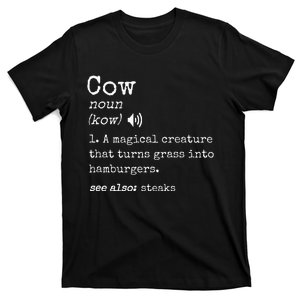 Hilarious Beef Steak Lover Funny Cow Hamburger Definition T-Shirt