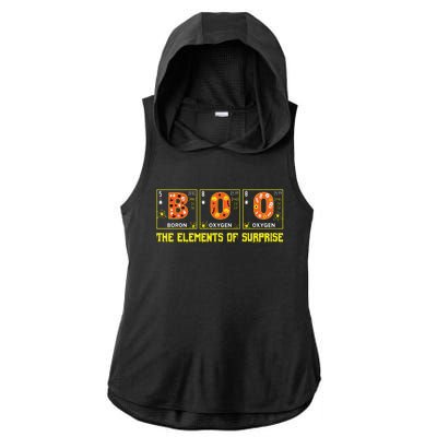 Halloween Boo School Chemistry Nerd Physics Pumpkin Gift Ladies PosiCharge Tri-Blend Wicking Draft Hoodie Tank