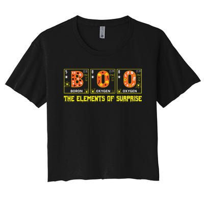 Halloween Boo School Chemistry Nerd Physics Pumpkin Gift Women's Crop Top Tee