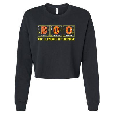 Halloween Boo School Chemistry Nerd Physics Pumpkin Gift Cropped Pullover Crew