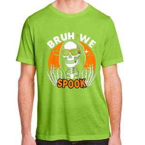 Halloween Boy Skeleton Bruh Halloween Adult ChromaSoft Performance T-Shirt