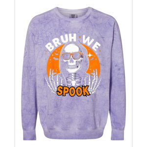 Halloween Boy Skeleton Bruh Halloween Colorblast Crewneck Sweatshirt