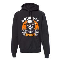 Halloween Boy Skeleton Bruh Halloween Premium Hoodie