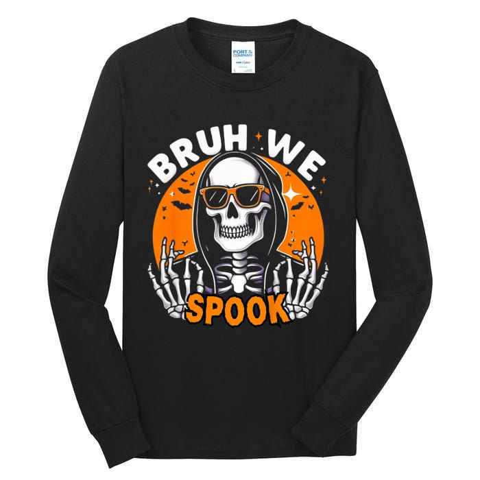 Halloween Boy Skeleton Bruh Halloween Tall Long Sleeve T-Shirt