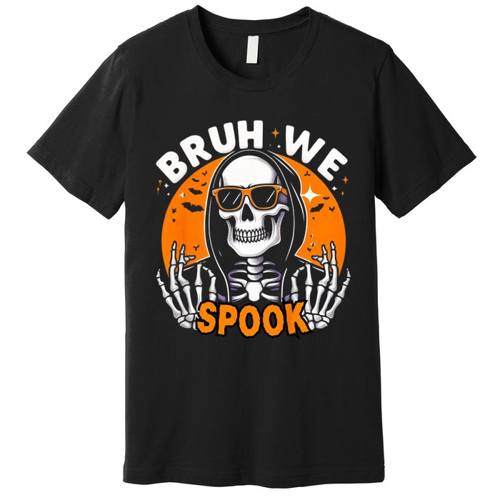 Halloween Boy Skeleton Bruh Halloween Premium T-Shirt