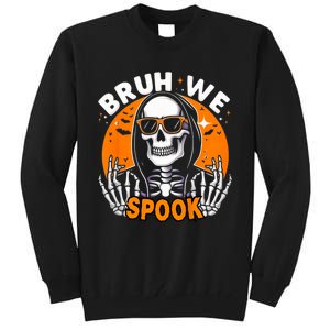 Halloween Boy Skeleton Bruh Halloween Tall Sweatshirt