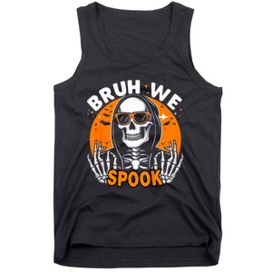 Halloween Boy Skeleton Bruh Halloween Tank Top