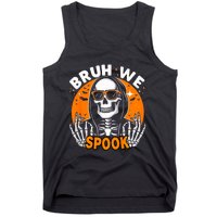 Halloween Boy Skeleton Bruh Halloween Tank Top