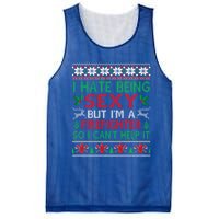 Hate Being Sexy Firefighter Christmas Ugly Gift Cool Gift Mesh Reversible Basketball Jersey Tank