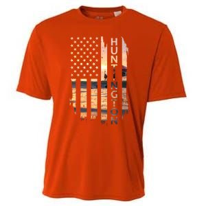 Huntington Beach Summer Sunset American Flag Meaningful Gift Cooling Performance Crew T-Shirt