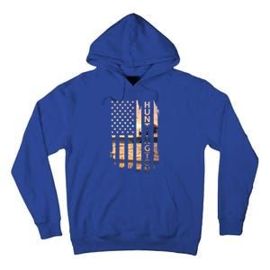 Huntington Beach Summer Sunset American Flag Meaningful Gift Tall Hoodie