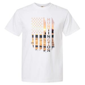 Huntington Beach Summer Sunset American Flag Meaningful Gift Garment-Dyed Heavyweight T-Shirt