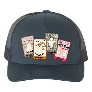 Hey Boo Spooky Season Cute Ghost Halloween Card Funny Funny Gift Yupoong Adult 5-Panel Trucker Hat