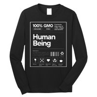 Human Being Science Ingredients Medical Label Funny Long Sleeve Shirt