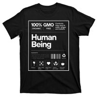 Human Being Science Ingredients Medical Label Funny T-Shirt