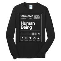 Human Being Science Ingredients Medical Label Funny Tall Long Sleeve T-Shirt