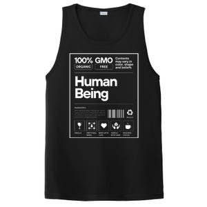 Human Being Science Ingredients Medical Label Funny PosiCharge Competitor Tank