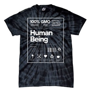 Human Being Science Ingredients Medical Label Funny Tie-Dye T-Shirt