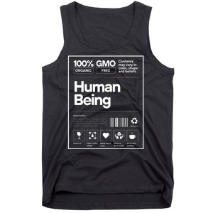 Human Being Science Ingredients Medical Label Funny Tank Top