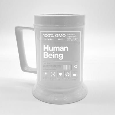 Human Being Science Ingredients Medical Label Funny Beer Stein