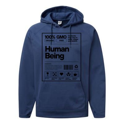 Human Being Science Ingredients Medical Label Performance Fleece Hoodie