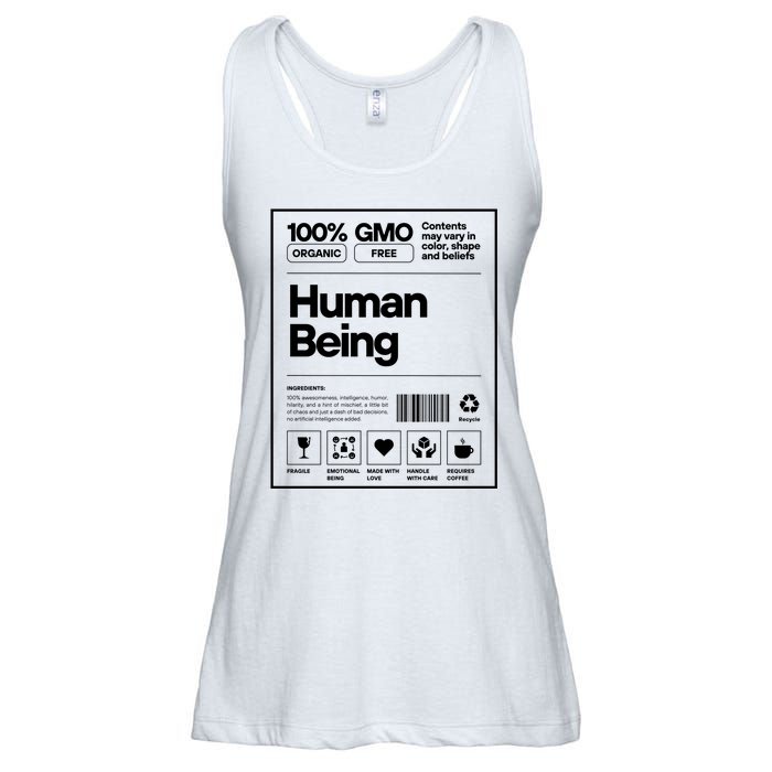 Human Being Science Ingredients Medical Label Ladies Essential Flowy Tank