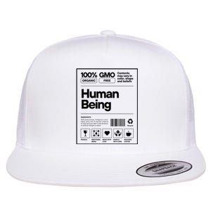 Human Being Science Ingredients Medical Label Flat Bill Trucker Hat