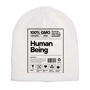 Human Being Science Ingredients Medical Label Short Acrylic Beanie