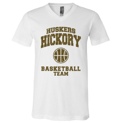 Hickory Basketball Team V-Neck T-Shirt