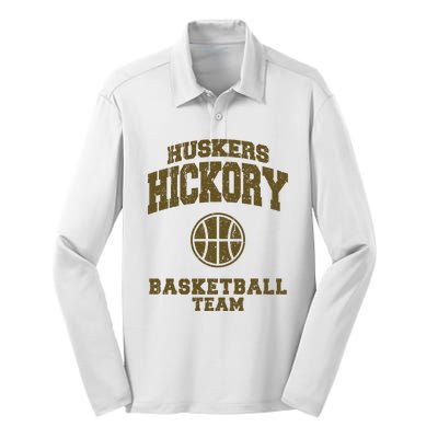 Hickory Basketball Team Silk Touch Performance Long Sleeve Polo