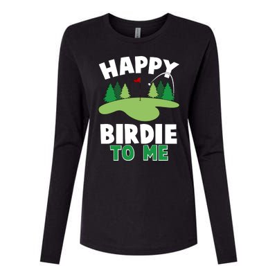 Happy Birdie To Me Golfing Womens Cotton Relaxed Long Sleeve T-Shirt