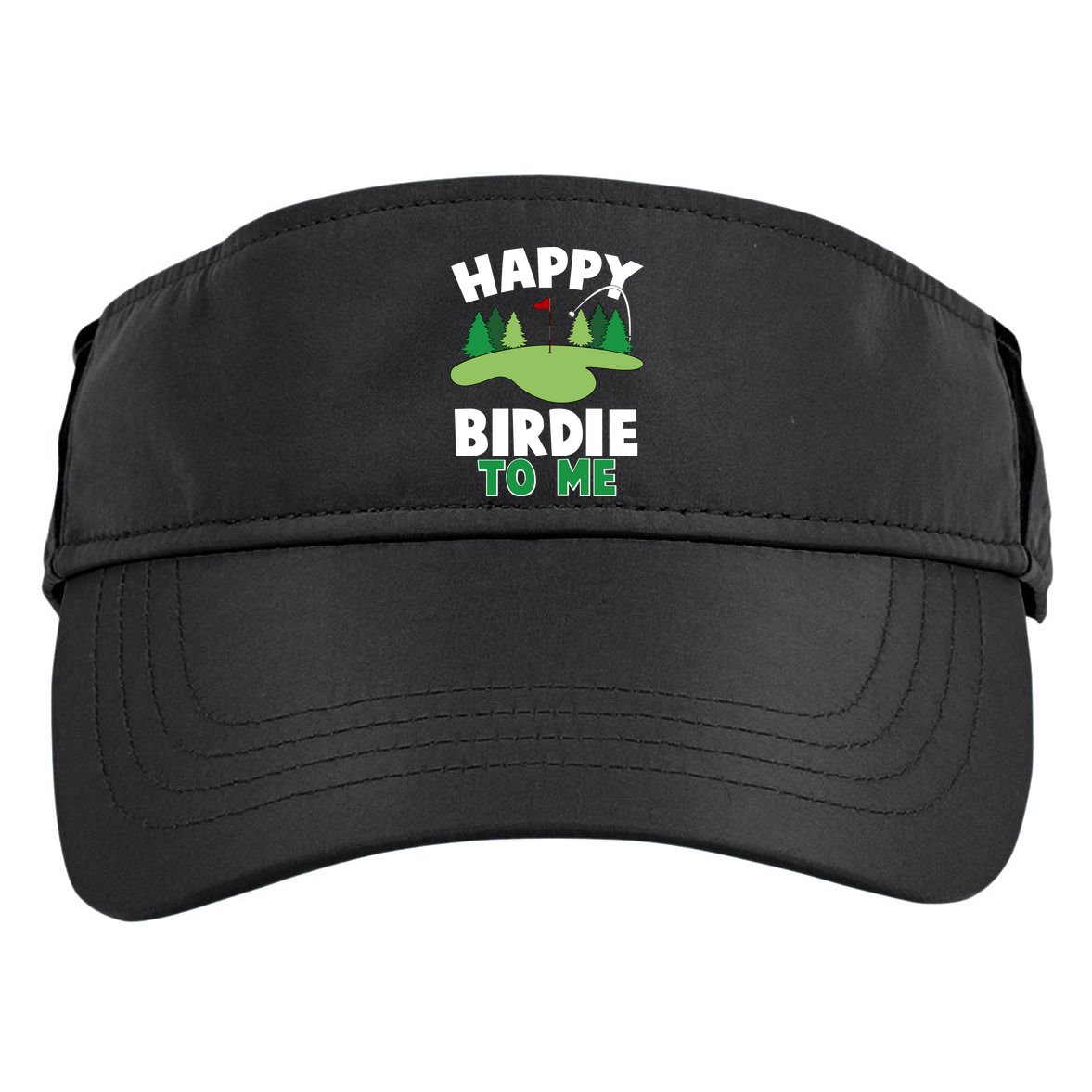 Happy Birdie To Me Golfing Adult Drive Performance Visor
